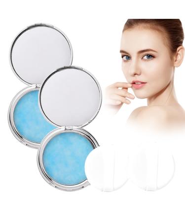 RENTANAC Lavender Matte Powder Matte Long Lasting Oil Control Face Pressed Powder Premium Jelly Pressed Powder Face Makeup Setting Powder Flawless Matte Long Lasting 2pc