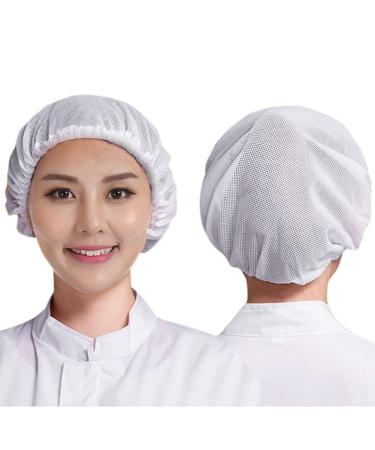 3 Pack White Hairnets - Reusable Mesh Chef Caps for Food Service and Work Hat - Buy Online on GoSupps.com