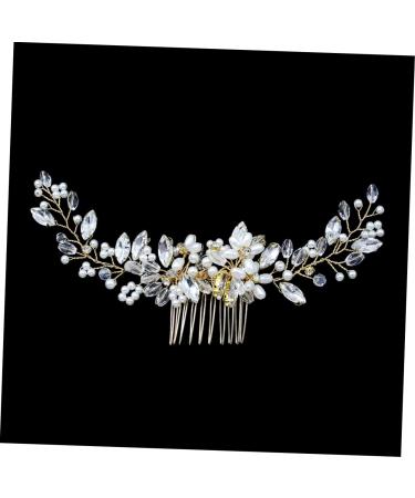 Ipetboom Wedding Hair Comb Rhinestone Comb hair comb wedding Wedding dress pearl comb rhinestones rhinestone accessories bride headgear rhinestone hair comb Comb for Bridal dress Hair up - Buy Online on GoSupps.com
