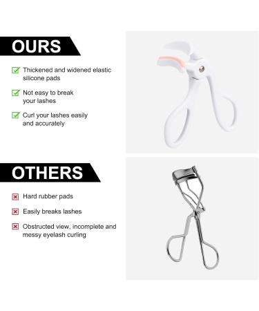 Mayoii Eyelash Curler with 2 Silicone Refill Pads Professional Lash Curler Makeup Tool for Women Girls Long-Lasting Curl Wide Angle+Detail Eyelash Curlers - Buy Online on GoSupps.com