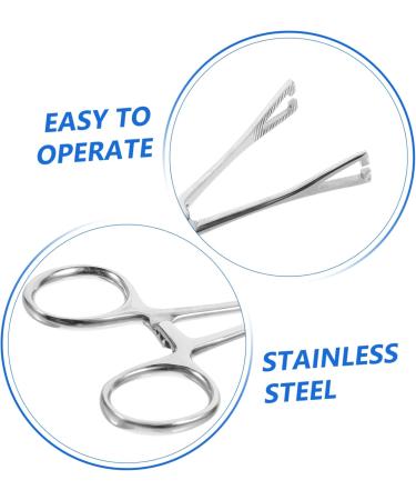 CORHAD Reptile Feeding Clip Reptile Tongs Feeding Reptile Tools Stainless Steel Silver - Buy Online on GoSupps.com