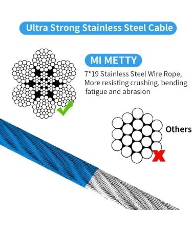 Buy Mi Metty Durable Pull-Out Dog Leash 120lbs - 3.4/5.2/1.5/3.5m - Rustproof Training Runner for Courtyard Outdoor & Camping - Blue 60ft - Buy Online on GoSupps.com