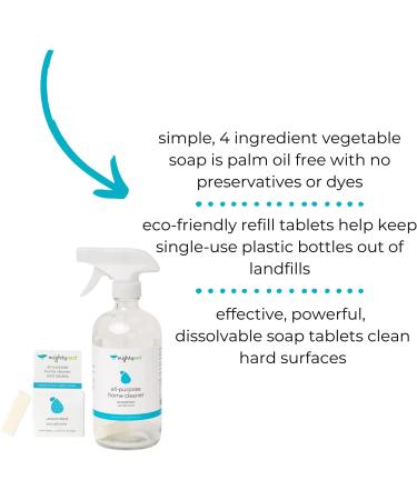 MightyNest All Purpose Home Cleaner - 6 Unscented Biodegradable Refill Tablets | Safe for Kids & Pets | Natural Ingredients | Two Pack (3 Tabs Each - Buy Online on GoSupps.com