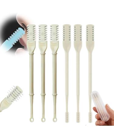 2-in-1 Nasal Hair Cutter 2024 New Double Sided Nose Hair Knife Nostril Hair Remover Tool Portable Manual 360 Rotating Nose Hair Trimmer with Ear Picker for Women Men(Cream)