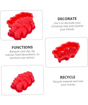 PRETYZOOM 2 Pcs Baking Mold Christmas Cookie Shape Christmas Resin Moulds Xmas Silicone Xmas Embossing Silicone Christmas Chocolate Molds Sandwich Xmas Molds Candle Silica Gel Fudge 18.2X11.5X3CM As Shown - Buy Online on GoSupps.com