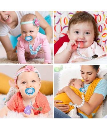 Silicone Pacifier Clips - BPA Free Teething Pacifier Holder for Baby Girl & Boys (5 SET) - Buy Online on GoSupps.com