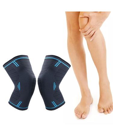 Knee Brace - Nylon Knit Knee Support & Pads for Running & Basketball | Size M - Comfort & Protection - Buy Online on GoSupps.com