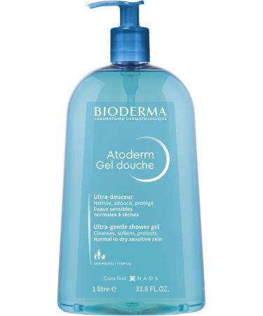  PARAVOSTRA Atoderm Shower Gel | Gently cleanses softens and protects | Very good tolerance | Natural bluish color | Creamy lathering gel | Made in France | Pack of 2 x 1L - Buy Online on GoSupps.com