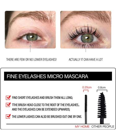 Waterproof Mascara for Short Thin Eyelashes Washable Volumizing Eyelash Mascara Intense Lengthening Mascara for Women Black (0.1 fl. oz.) - Buy Online on GoSupps.com