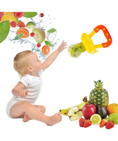 Baby Food Fruit Feeder Pacifier - Silicone Nipple Includes All The Sizes The Silicone Nipple Pouches Feeder Pacifier 6 Different Toy Teether in Appetite - Buy Online on GoSupps.com