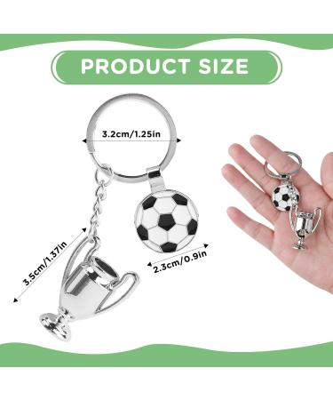 Fagent Football Keychain - 3D Metal Rotating Soccer Keychain & Mini Stress Balls | Perfect Gift for Football Players - Buy Online on GoSupps.com