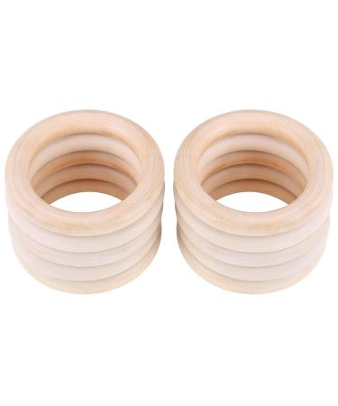 Buy 10 Natural Wood Baby Bite Rings | Smooth Teething Toys for Gums | Multi-Purpose Body Care - Buy Online on GoSupps.com
