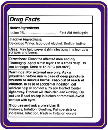 Iodine Tincture Red 1 Oz 3 Pack - First Aid Antiseptic Iodo Rojo - Buy Online on GoSupps.com