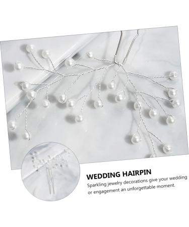 MAGICLULU 1pc Hair Ornament Tiara Hair Clips Hair Barrettes Hair Pin Wedding Hairpin Hair Side Comb Bride Hairpin Pearl Hairpin U-shaped Hairpins Hairpin for Bride To Weave Alloy Accessories - Buy Online on GoSupps.com