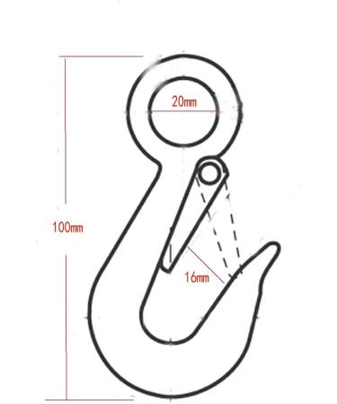 JY-MARINE Fast Eye Safety Snap Hook 4 Inch Stainless Steel 316 Heavy Duty Boat Hook - Buy Online on GoSupps.com