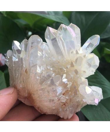 Natural Crystal Rough Beautiful White Flame Aura Quartz Crystal Cluster Specimen 200g - Buy Online on GoSupps.com