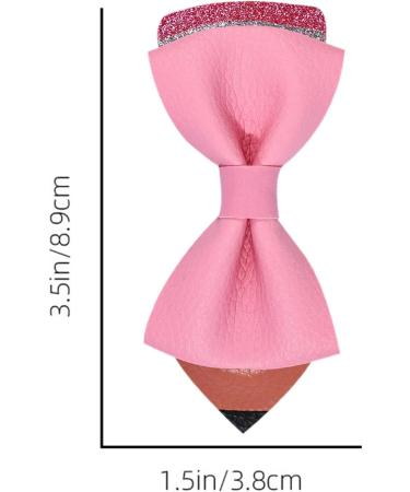 Pencil Hair Clip | Back to School Hair Bow Unique Hairgrips Strong Hold Claw Clips School Hair Accessories for First Day of School Pink - Buy Online on GoSupps.com