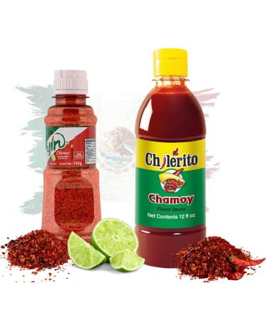 El Chilerito Chamoy 355 ml + Tajin Cl sico 142 g Mexicaanse chamoysaus en chilimekruiden voor fruit snacks michelade en madeliefjes
