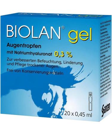 Buy Biolan Gel Eye Drops (20x0.45 ml) Soothing Relief for Dry Eyes | Fast International Shipping - Buy Online on GoSupps.com