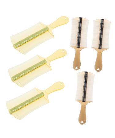 VALICLUD 6pi ces Peigne Anti-pellicules Double Face Avec Dents Fines Pour Peigne Pellicules Et Poux Manche Ergonomique Confortable Pour Gar on Fille Adultes Et Animaux Plastique pais Vert