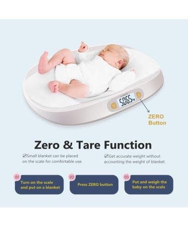 NUTRI FIT Digital Baby Scale Pet Scale Max 25kg/55lb Accurate Body Weight Height Measure with 5ft Measuring Tape Weighing in Pounds and Ounces for Newborn Babies Infants Toddlers Pets - Buy Online on GoSupps.com