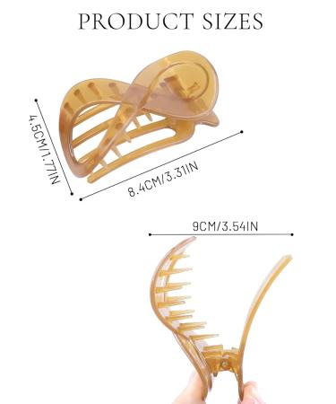 Shop Kavya Big French Hair Clips - 6 Slip-Resistant Elegant Hair Clips for Women & Girls - Glossy Shine Perfect for Thin Hair - Buy Online on GoSupps.com