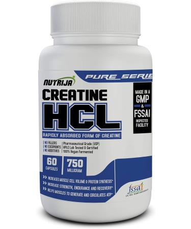 Creatine HCL 750MG - 60 Capsules