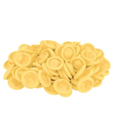 100 Pcs Finger Protectors Finger Covers Latex Anti-Static Finger Tip Rubber Protect Keeping Dressing Dry and Clean (100 PCS Yellow) 100 PCS Yellow