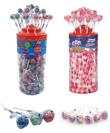VIMIX Lotta Lollies Tongue Painter Strawberry & Cream Tub 1kg | Pick any type - Buy Online on GoSupps.com