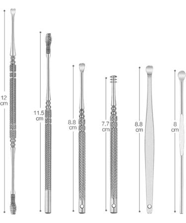 Ear Cleaning Kit Ear Wax Removal Kit Ear Cleaner Soft-Headed Adult Electric Suction Ear Wax and Ear Picker Ear Pick 6pc Ear Cleaning Tools 3X Ear Pick 2X Ear Loops & 1x Spiral Ear Cleaner - Buy Online on GoSupps.com