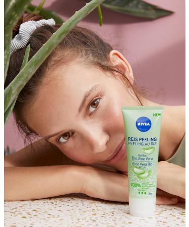 NIVEA Rice Scrub Cleanser with Aloe Vera - 75ml | Gentle Exfoliation & Hydration for All Skin Types | International Shipping - Buy Online on GoSupps.com