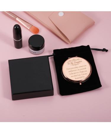 Sophauteem Daughter Gift Compact Mirror - Unique Makeup Mirror for Teen Girls - Perfect for Wedding, Birthday, Graduation & More - Rose Gold - Buy Online on GoSupps.com