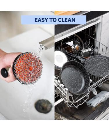 tesrgre Cast Iron Scrubber with Handle Stainless Steel Chainmail Cleaner for Pans and Skillets - Cast Iron Cookware Ovens Easy to Use - Buy Online on GoSupps.com