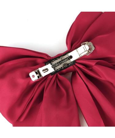 Hair Clips 3 Pcs Silky Satin Big Hair Bow Clips Barrettes with Long Tail French Hair Ribbon Bows for Women Girls Hair Ribbon Barrettes Metal Clips Bowknot Aesthetic Hair Accessories (Black White Red) - Buy Online on GoSupps.com