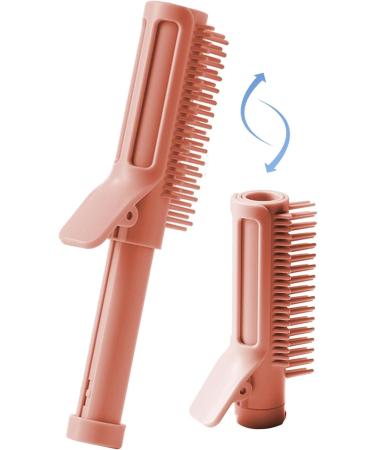 Hair Root Retractable Hair Volumizing Styling Tool 2-in-1 Curling Comb Curlers on Top of Head Retractable Curling Comb Grip Hair Root Volume Hair Styling Tools for Home Travel Pink - Buy Online on GoSupps.com