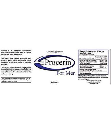 Procerin Tablets for Men - Hair Re-Growth Formula - 540 Tablets - Buy Online on GoSupps.com
