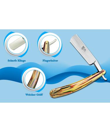 SMI Razor Men - Professional Barber Beard Shaving Knife with Case (Fixed Blade 1405) | International Shipping - Buy Online on GoSupps.com