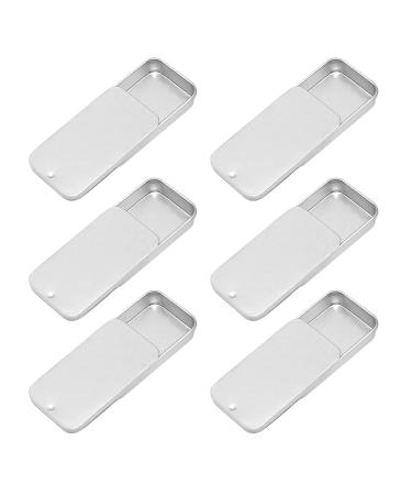 Empty Slide Top Tin Containers for Lip Balm Crafts Storage Kit - .25oz 6 Pack by DIY Supply 6 Count (Pack of 1) Silver - Buy Online on GoSupps.com