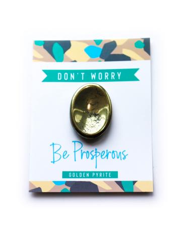 Golden Pyrite Crystal Worry Thumb Stone Meditation Spiritual Stress Relief Gift Birthday Stocking Filler Healing Energy Reiki Chakra
