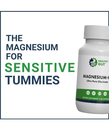 Healthy Gut Magnesium-HP | Ultra Pure Glycinate | 360mg Bisglycinate | 30 Servings - Buy Online on GoSupps.com
