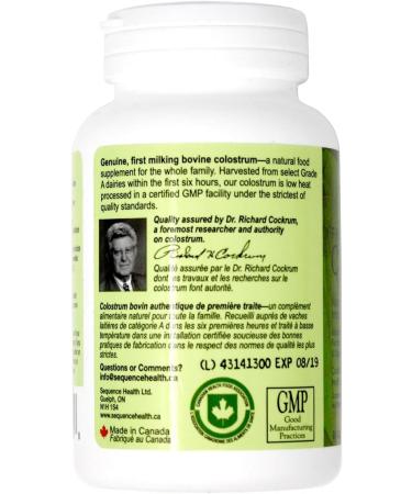 Sequence Health First Milking Colostrum Capsules | Helps to Support Healthy Immunity | Naturally Rich in Immune & Growth Factors | Canadian Company | 90 Capsules - Buy Online on GoSupps.com