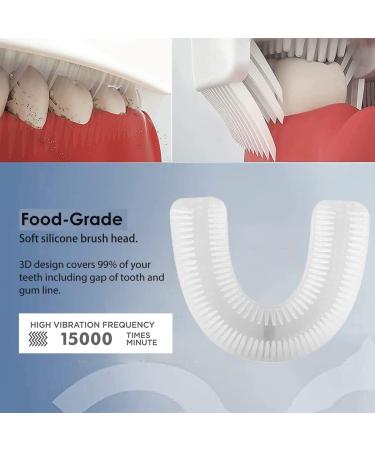 360 Automatic Ultrasonic Toothbrush - Wireless Black Electric Tooth Whitener with Timer for Adults - Best Sound Tooth Cleaning Device - Buy Online on GoSupps.com