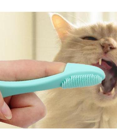 Cat Finger Brush Grooming Chin Scrubber Soft Chin Brush Non-Slip Multifunctional Finger Pet Supplies Cleaning Brush for Cats & Dogs Green - Buy Online on GoSupps.com