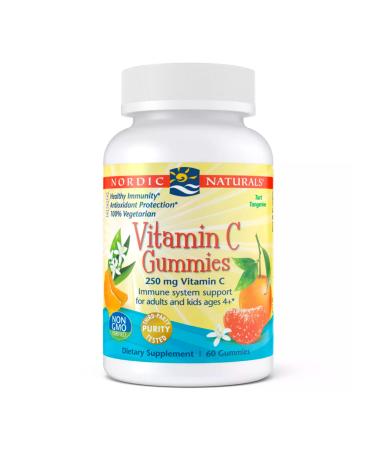 Nordic Naturals Vitamin C Gummies Tart Tangerine 250 mg 60 Gummies