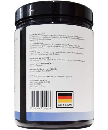 Multi Amino - EA 8 Patterns - 500 Tablets | Master Amino Protein Formula | 1000 mg Vegan BCAA | High-Dosed Essential Amino Acids from Legumes | Laboratory Tested - Buy Online on GoSupps.com