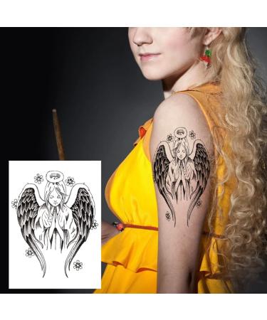 Kotbs Angel Wings Large Temporary Tattoos - 6 Sheets | Realistic Fake Tattoo for Men and Women | Long Lasting and Waterproof - Buy Online on GoSupps.com