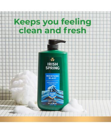 Irish Spring Moisture Blast Body Wash 30 Oz Pump - Pack of 4 | 30 Fl Oz Each - Buy Online on GoSupps.com