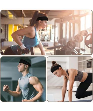 URAQT Sports Headband 2Pcs Elastic Head Bands Hairband Yoga Cotton Headbands Unisex Fitness Exercise Headwear Non-Slip Sweatband for Men and Women Sports Workout Running Cycling and Yoga 2pcs-Wide sport headband - Buy Online on GoSupps.com