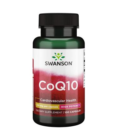 Swanson CoQ10 - Helps Promote Heart Health Energy Support & Aids Overall Cardiovascular System Health - Helps Maintain Coenzyme Q10 Supplement - (100 Capsules 120mg Each)