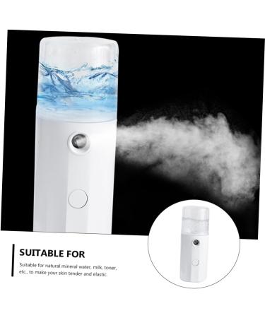 BELLIFFY 1pc Hydrating Instrument Mini Mister Electric Mist Sprayer Face Steamer Cool Facial Mister White Abs - Buy Online on GoSupps.com